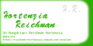 hortenzia reichman business card